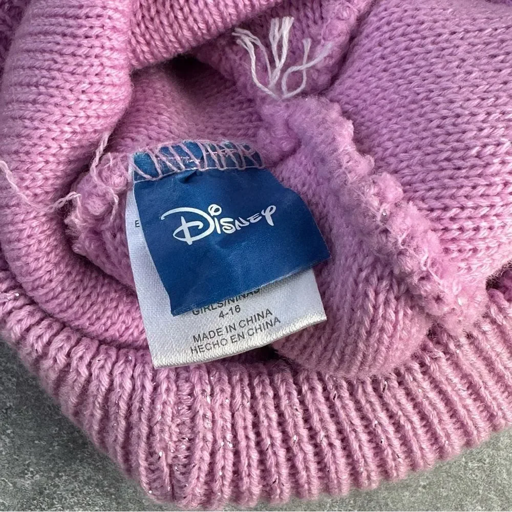 Disney Frozen Forever Sisters Snowflake Pink Beanie Hat